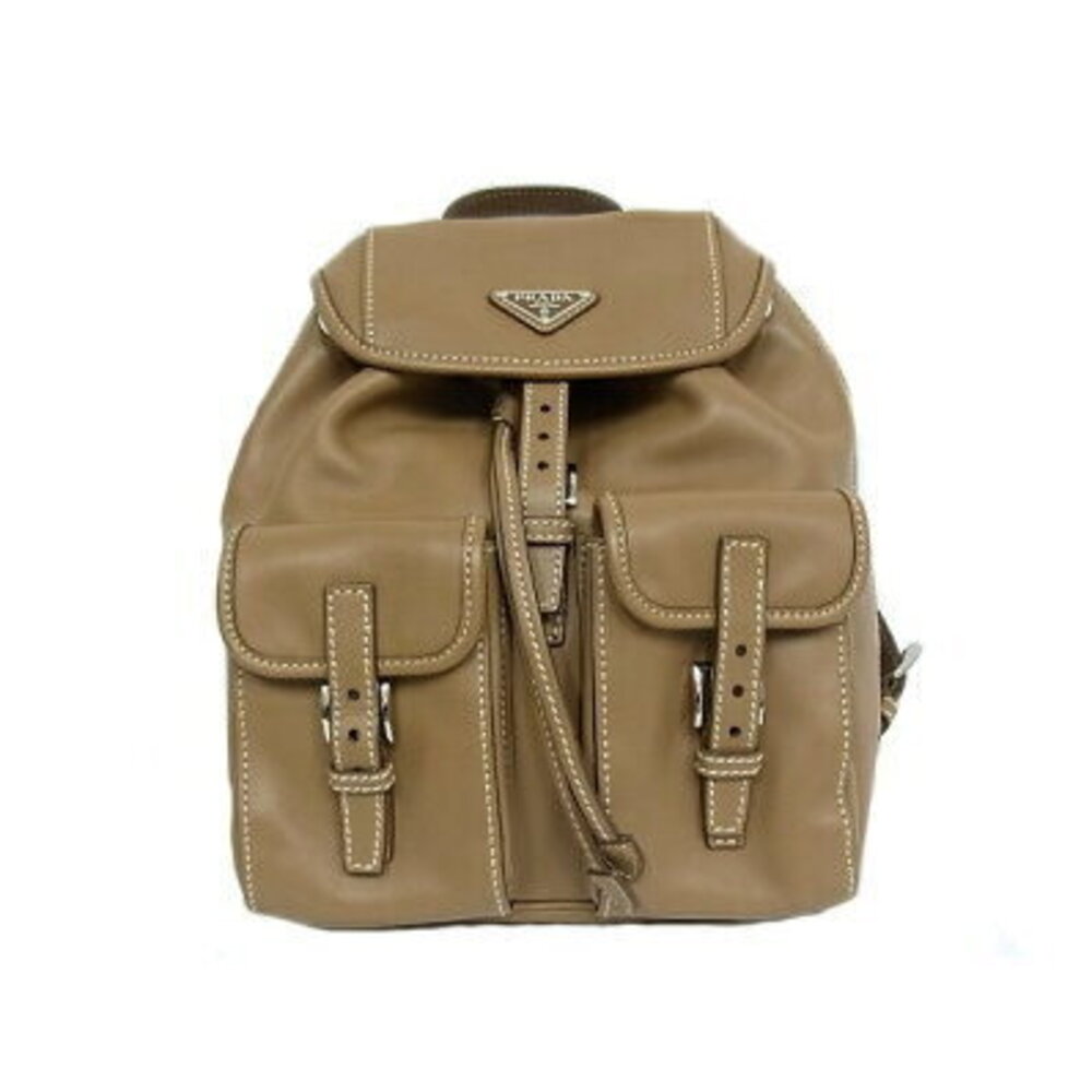 Prada Caramel Brown Leather Backpack - Picture 1 of 6